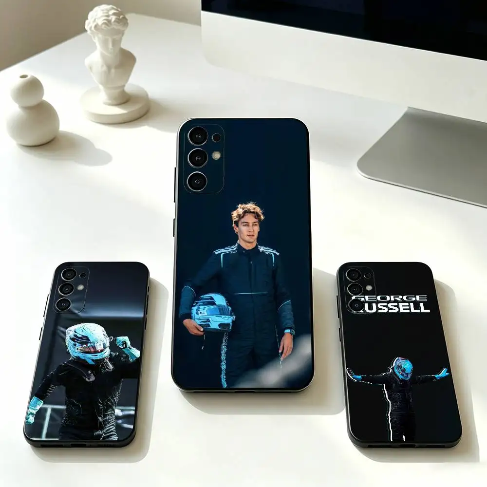 Driver G-George R-Russell   Phone Case Black Silicone Soft For Samsung S25,S24,S21,S22,S23,S30,Ultra,S20,Plus,Fe,Lite