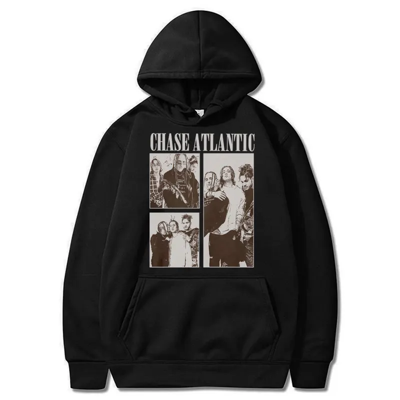 Chase Atlantic Country Music Vintage Hoodie Men's Hip Hop Gothic Fashion Sweatshirt Oversized Fleece Harajuku Casual Sportwear