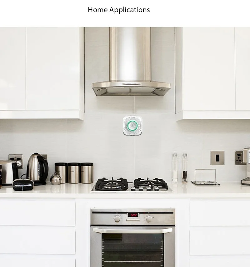 Tuya WIFI Smart Gas Leak Detector Gas Alarm Home Fire Alarm Home Automation Wifi App Gas Detector Gas Metano
