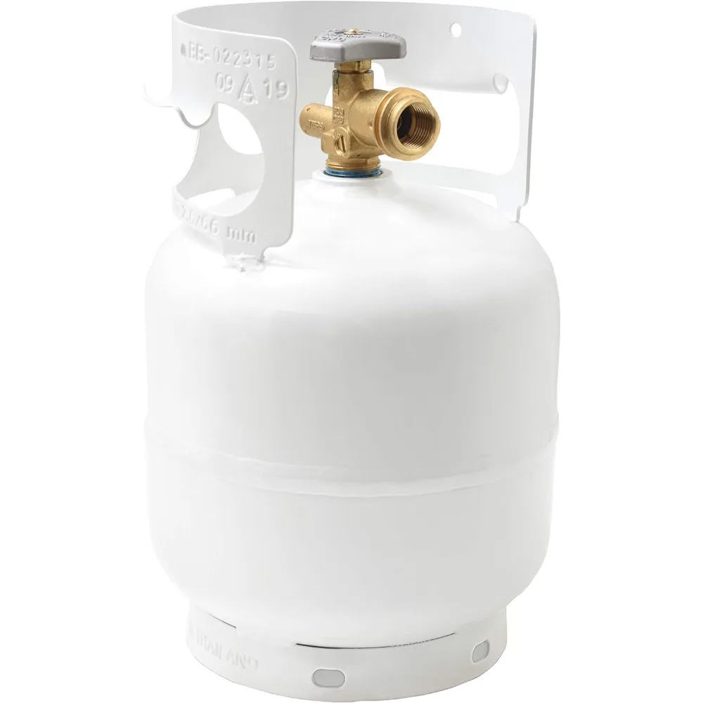 

FLAME KING YSN5LB 5 Pound Propane Tank Cylinder, Great For Portable Grills, Fire Pits, Heaters And Overlanding, White