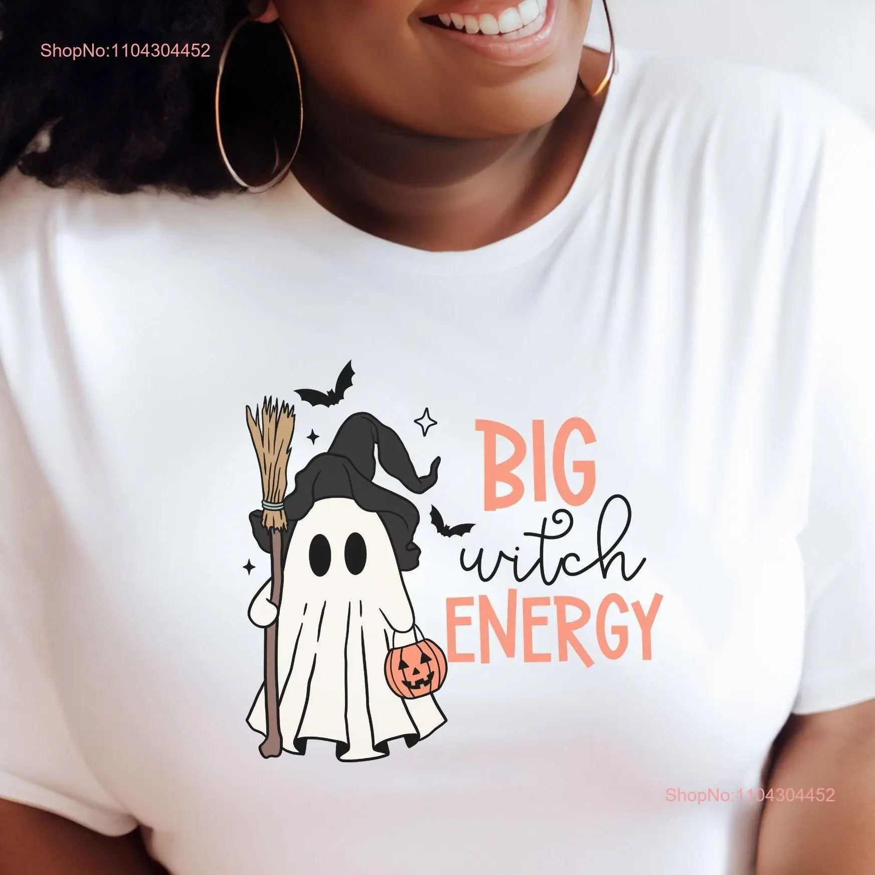 Big Witch Energy Witchy Vibes Resting Face Halloween T Shirt long or short sleeves