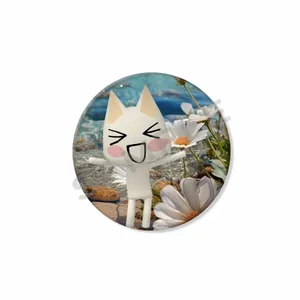 Kawaii Toro Inoue Lencana Kucing Tokoh Permainan Anime Lucu Pin Kancing Lembut Kartun Buatan Tangan Bros Bulat Tas Topi Dekorasi Perhiasan 8 angka toro inoue penjualan terbaik - №