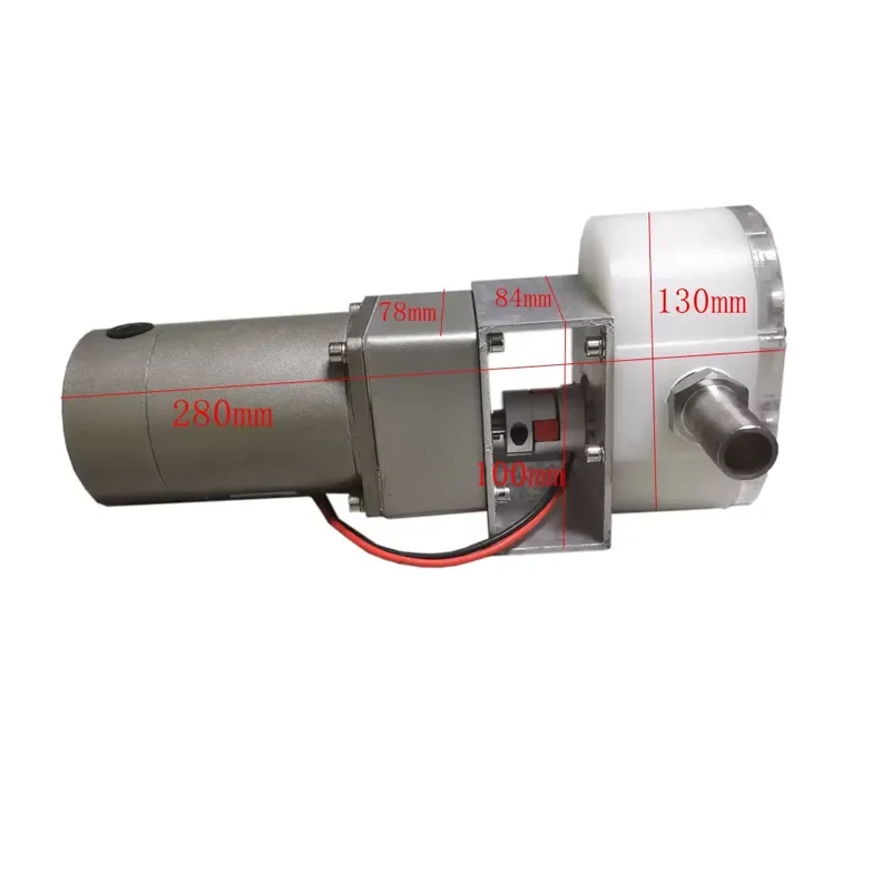 Self Suction Gear Pump with 12V Motor, Honey Filling Transfer Pump for Honey Resin Lotion Viscous Liquid Filling