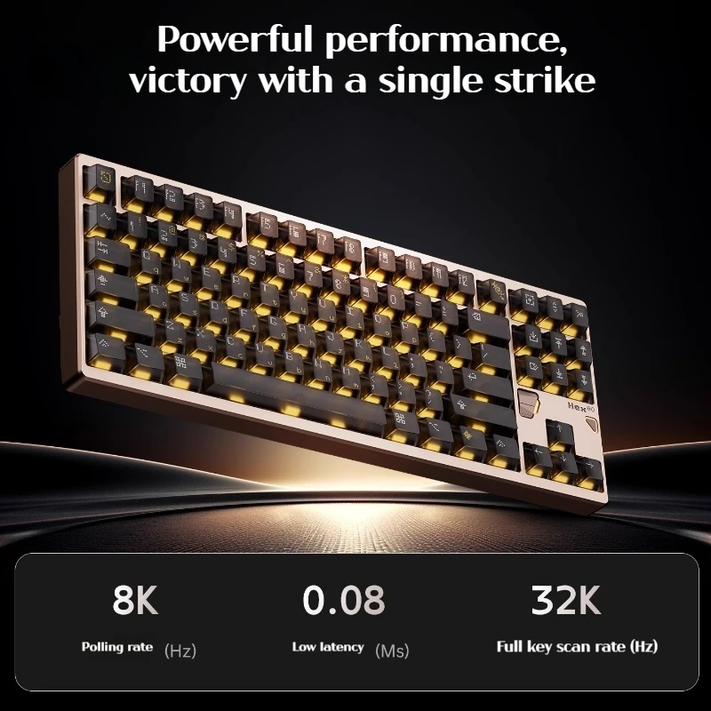 ATK×QK Hex80 Magnetic Switch Gaming Keyboard CNC Aluminum 8000HZ Gasket RGB Keyboard Gamer Accessories For Laptop Tablet PC