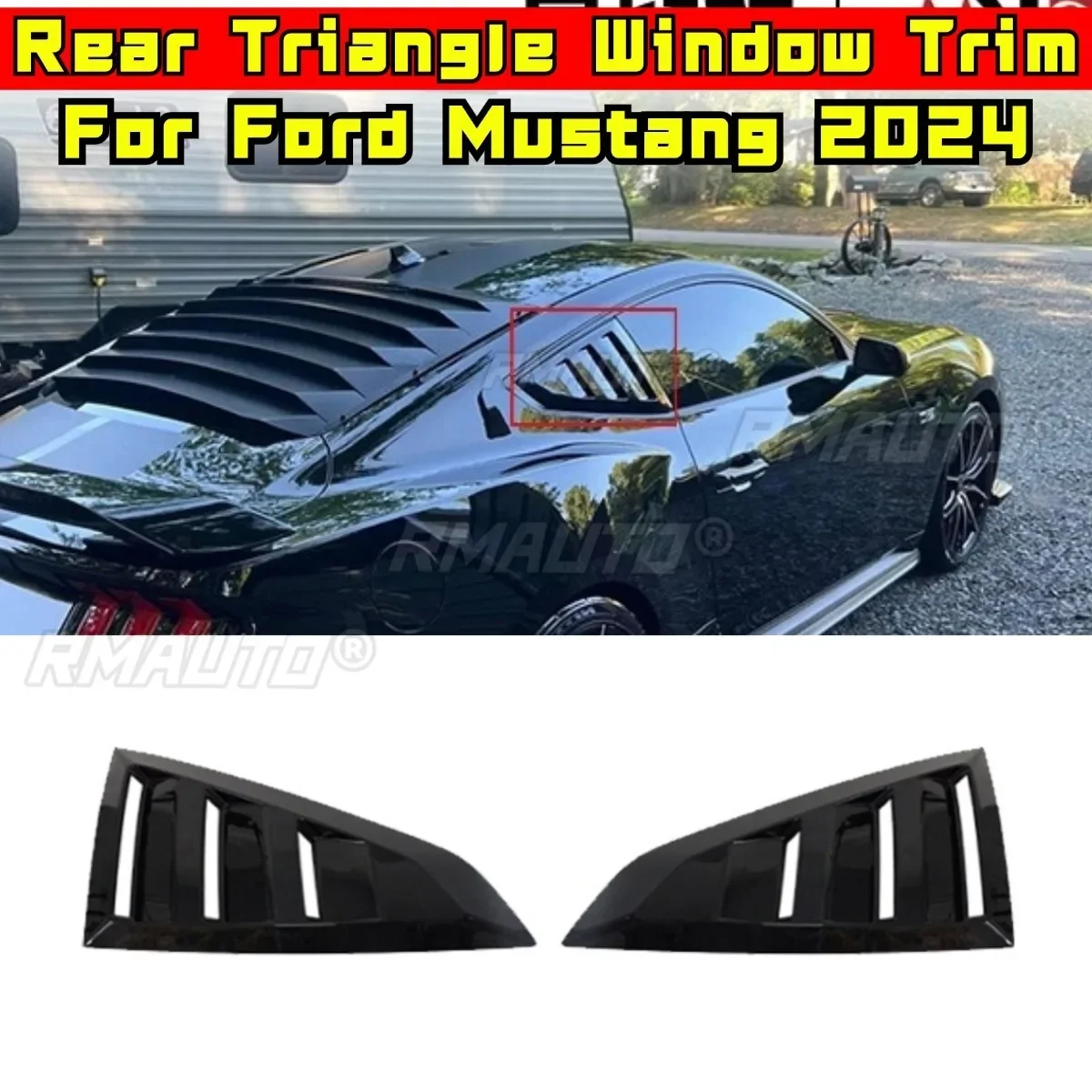 

Car Rear Triangle Window Shark Cheek Trim for Ford Mustang 2024 Rear Side Vent Window Trim Cover Car Accessories