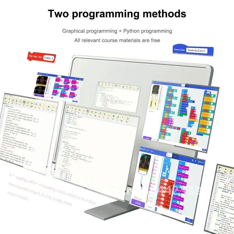 Zestaw robota Yahboom Programowalny zestaw klocków 16 w 1 obsługujący programowanie Python i Makecode Kodowanie dzieci dla Microbit V2 V1