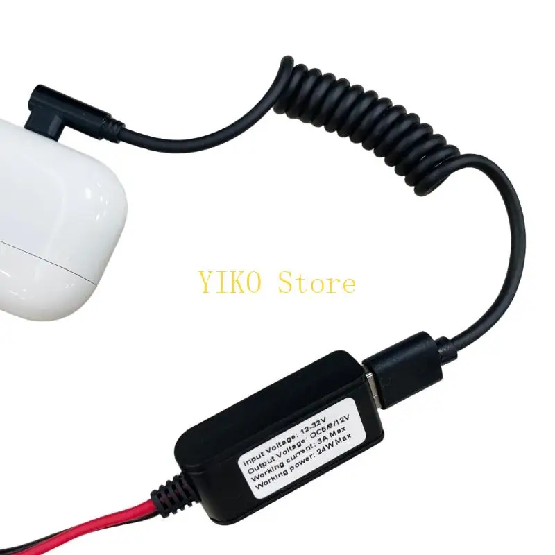 K32C Universal DC12V-32V To USB QC3 0 Fast Charging Cable Wire For Multiple Devices