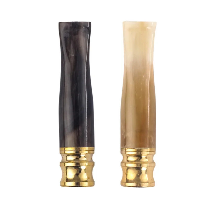 حامل سجائر صغير محمول ميكروفيلتر ، قرون الياك الطبيعية ، أنابيب تبغ صحية قابلة لإعادة الاستخدام ، هدايا للرجال ، 6 way, 8 way #6