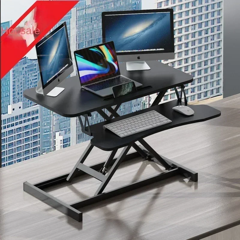 

Liftable Computer Desk Adjustable Elevated Rack Upper Table Pneumatic Lifting Foldable Standing Notebook Desk