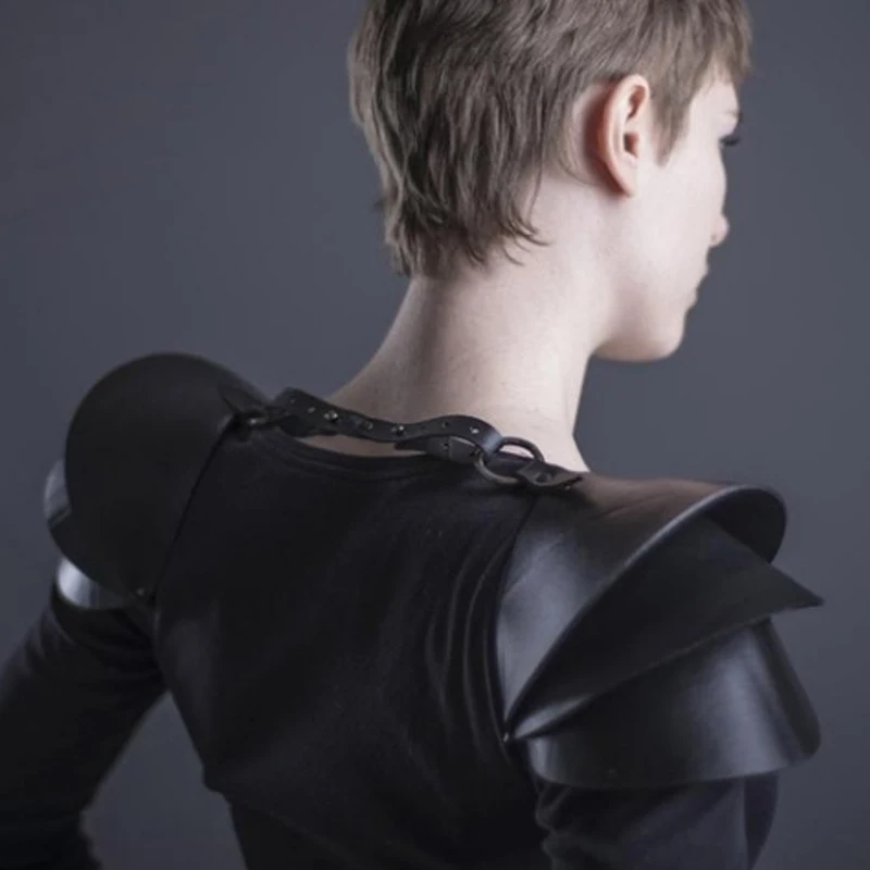 Costume de Cosplay Viking Kokor en Cuir Noir pour Homme et Femme, Armure Médiévale Initiée, Accessoire de la Renaissance, Costumes d'Halloween