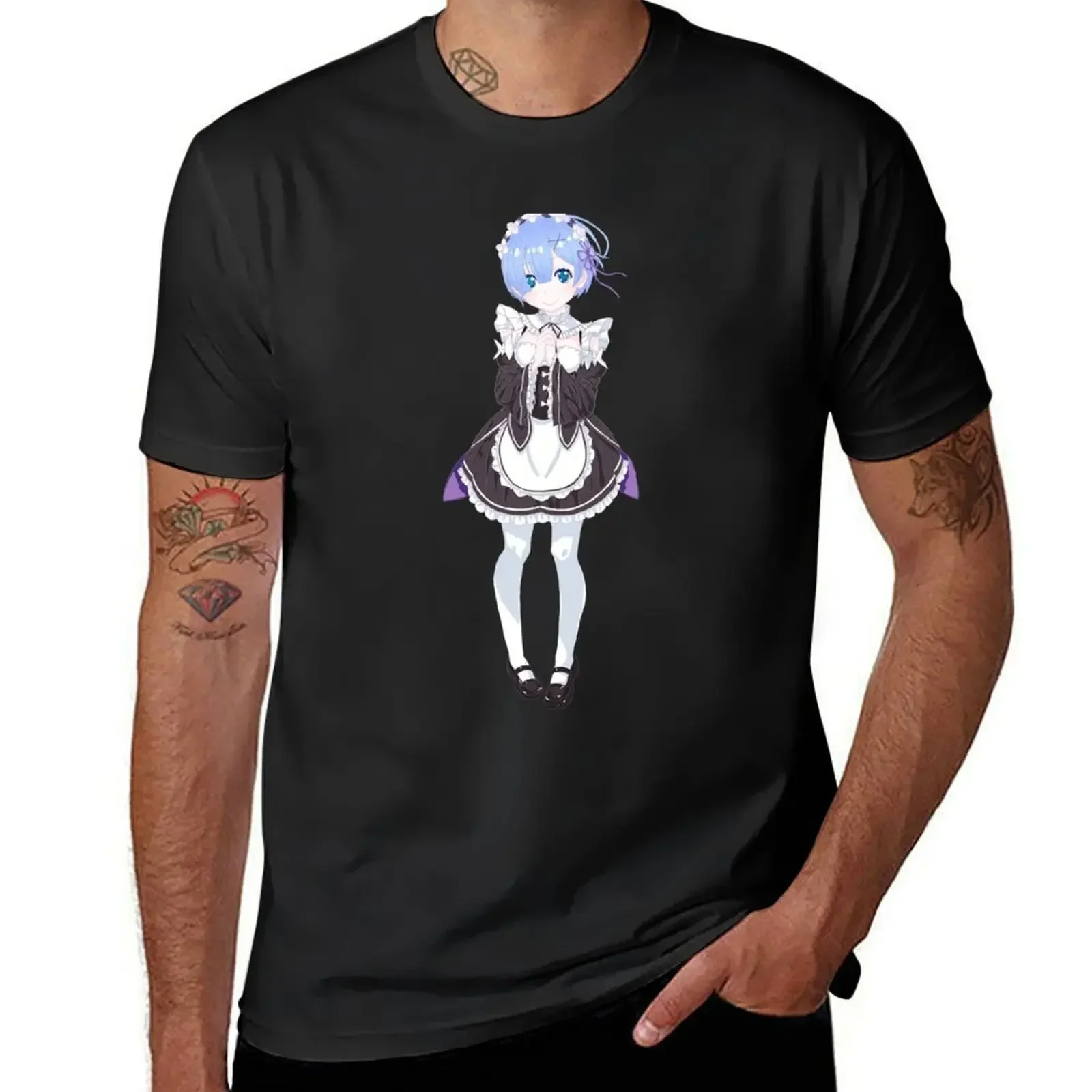 Rem - Re: Zero T-Shirt graphic shirts anime clothes designer shirts plus sizes mens white t shirts