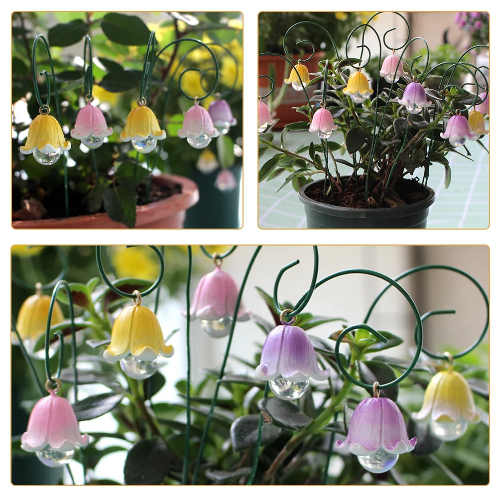 

9Pcs Resin Iron Flower Garden Stakes Realistic Outdoor Yard Decor Sturdy Decorative Flower Stick Lawn Patio Ornaments