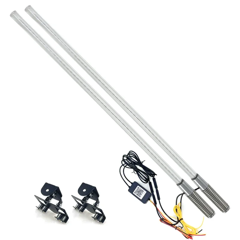 2PCS 1,8 FT LED Peitsche Licht Universal RGB LED Fahnenmast Lampe Bunte Antenne Fahren Dekorative Licht Für Auto SUV ATV UTV RZR 12V – Detail 5