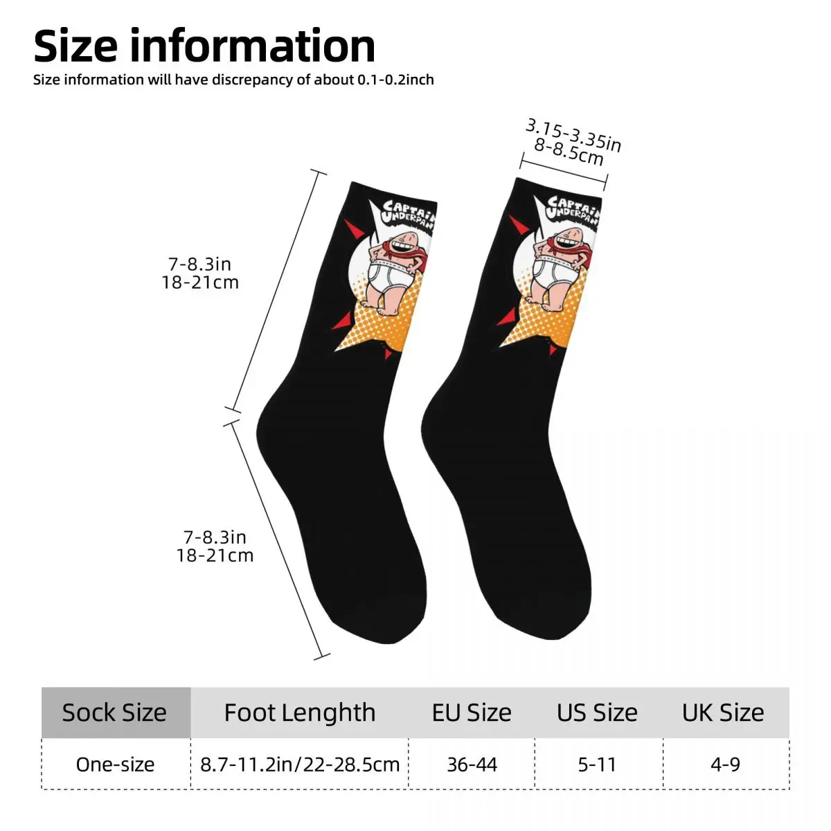 Gemütliche Unisex Socken Kapitän und Hund Kerl Merch super weichen Hund Mann Comic Sport Socken die ganze Saison