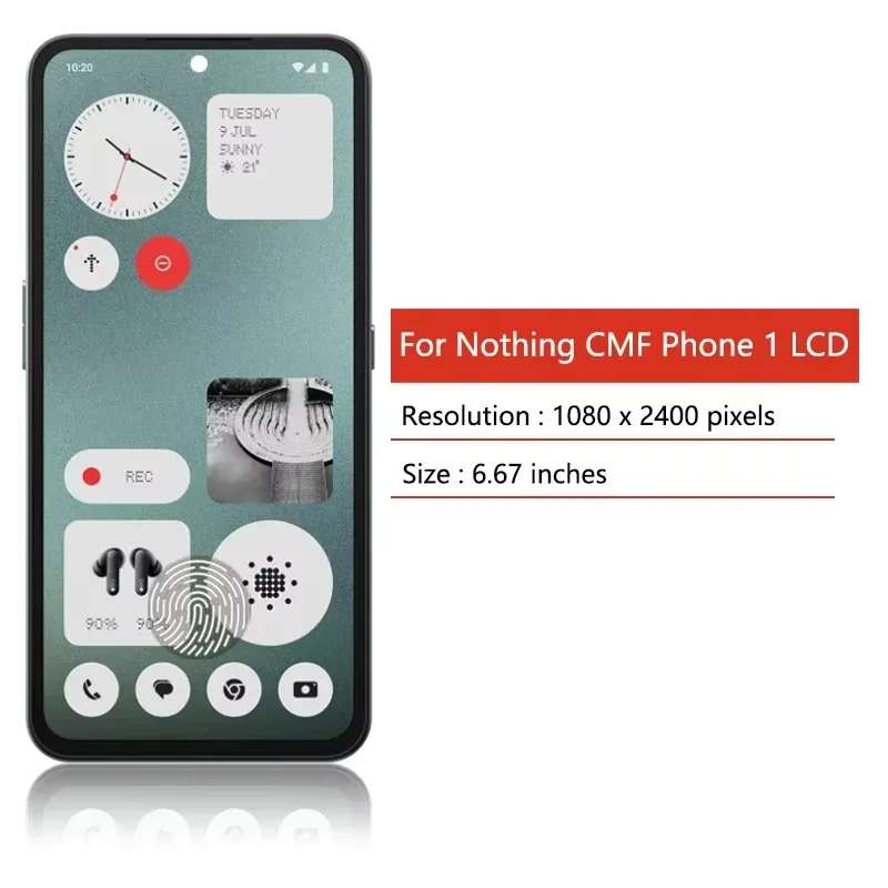6.67”AMOLED For Nothing CMF Phone 1 LCD Display Touch Screen Digitizer Assembly For Nothing CMF Phone One A015 Display Frame
