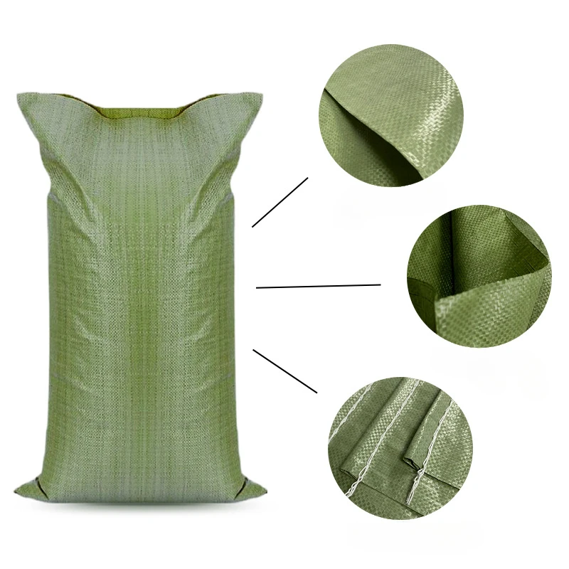 10pcs Woven Bag Grey Green Durable Dustproof Move Express Construction Waste Packaging Bags Plastic Nylon Packing Snake Skin Bag