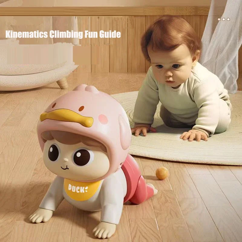 Music Crawling Doll Baby Toy Electric Crawling Toy Learning Crawling Guidance and Head-lifting Training Soothing Educational Toy