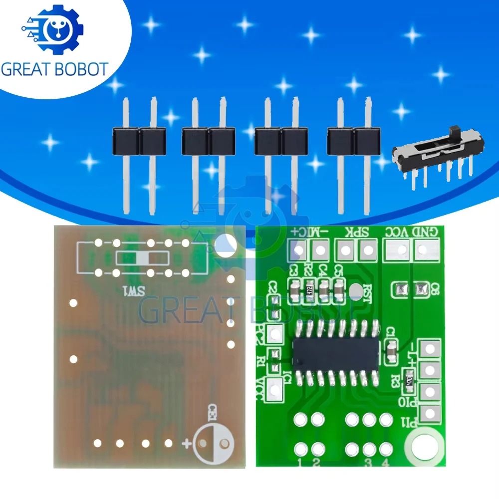 DIY Toy Voice Modification Kit - 3V-4.5V Real-Time Voice Changer with Robot/Kid/Male/Female Effects