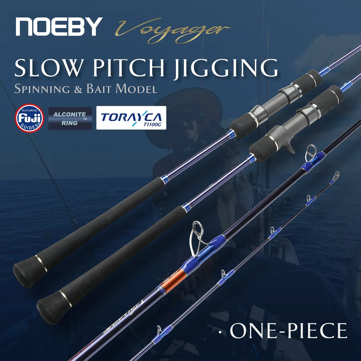 

Noeby Voyager Slow Pitch Jigging Fishing Rod 1.77m 1.83m Fuji Parts Drag 30kg for Snapper Tuna Fast Pitch Jerking Fishing Rod