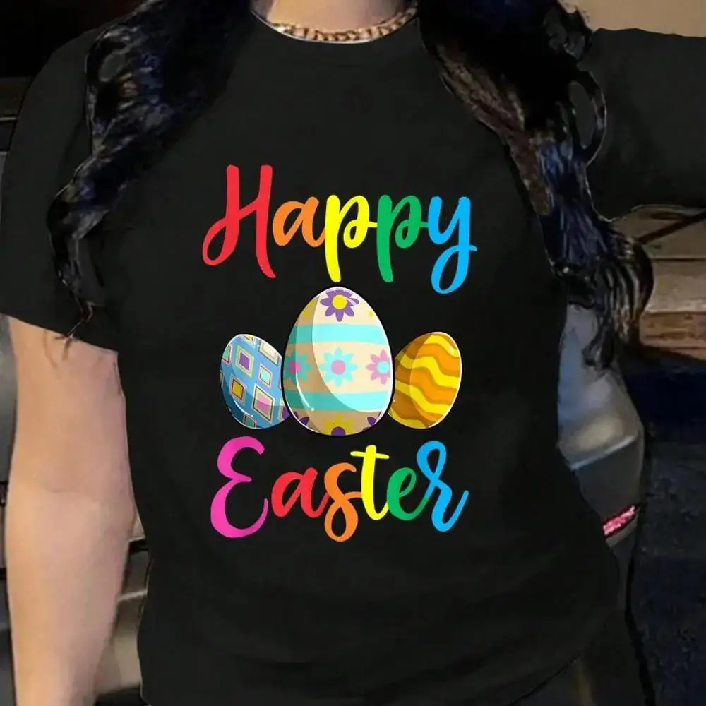 100_ Cotton Happy Easter Day Eggs Shirt, Funny Easter Day Egg Hunting T-Shirt Men s Women s Soft Breathable Tee Classic Fashion Summer Tops Print