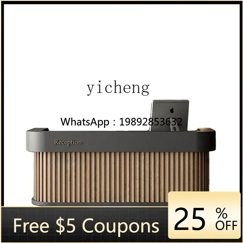 ZZ Light Luxury High-Grade Stainless Steel Cashier Hotel Clothing Store Reception Table