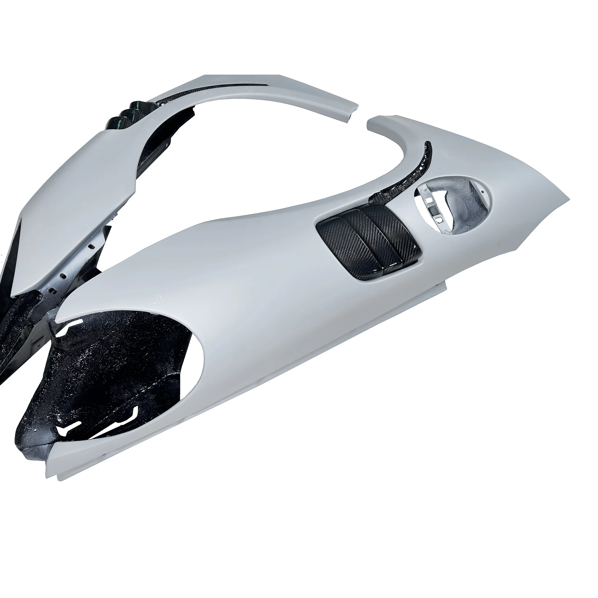 Z-ART 987 GT2 RS واقي الطين الأمامي لبورشه 987.1 ألياف الكربون الجافة تنفيس الجبهة الجناح لبوكستر كايمان 2005-2008 #1