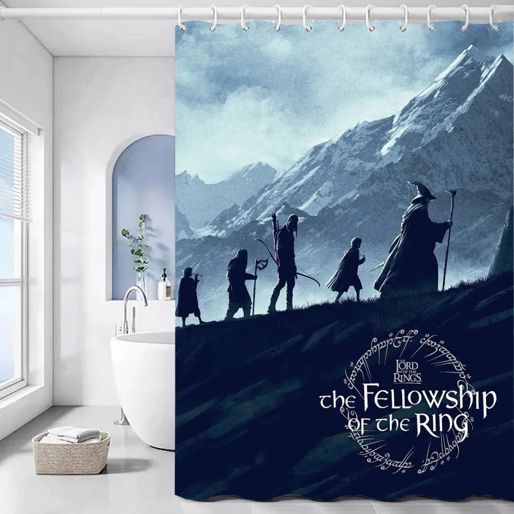 T-The Lord of the Rings Shower Curtains for Bathroom Accessories Set European Curtain Bath Sets Waterproof Fabric Products Home