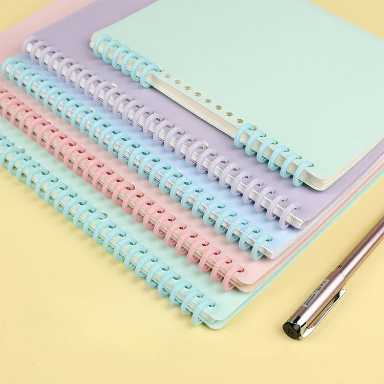 1Pc 30-hole Macaron Color Plastic Binder Ring Cuttable Homemade DIY Loose Leaf Notebook Scrapbook Journal Coil Book Binding Ring