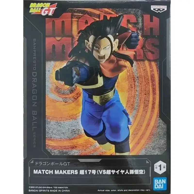 W magazynie Oryginalny BANDAI Banpresto Dragon Ball Gt Match Makers Super Android 17. Son Goku Anime Figurka Model Kolekcja Zabawka Prezenty