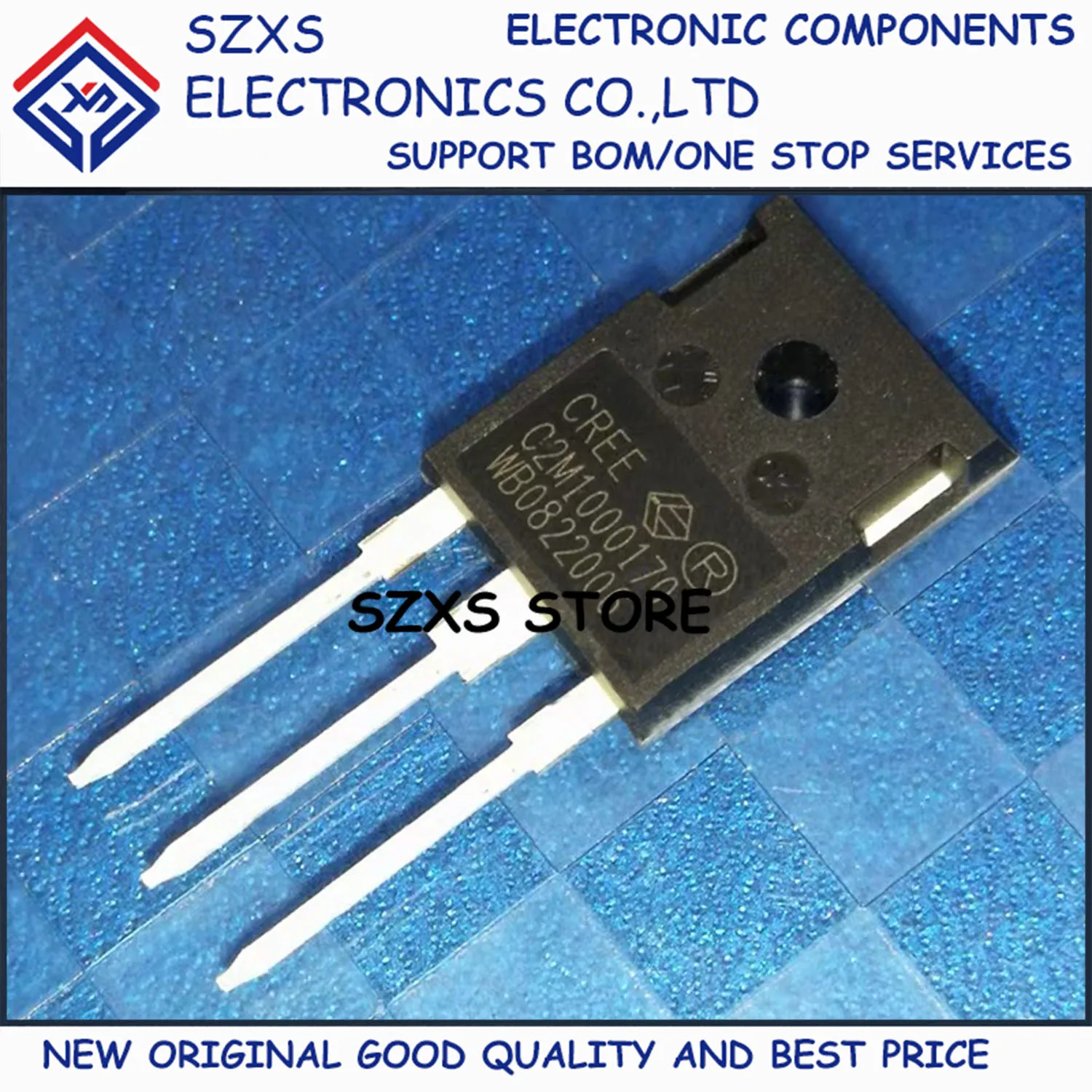

New Original 2Pcs C2M1000170 C2M1000170D TO-247 1700V 4.9A Silicon Carbide MOSFET In Stock Electronic Components Good Quality