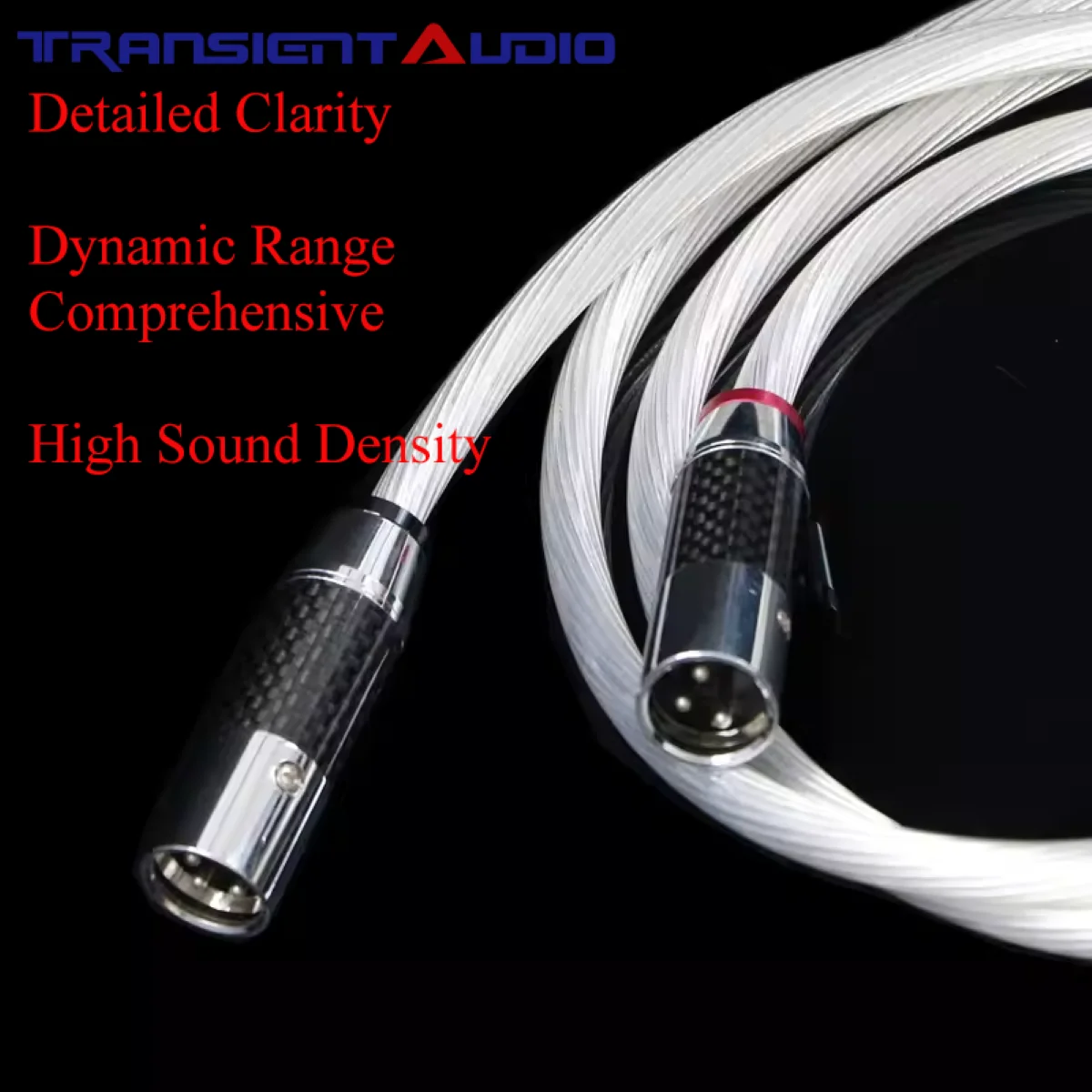 TRANSIENTHI-FIAUDIO Dutch 5NOCC Single Crystal Copper Silver-Plated Audiophile-Grade XLR Balanced Cable, HIFI Audio Signal Cable