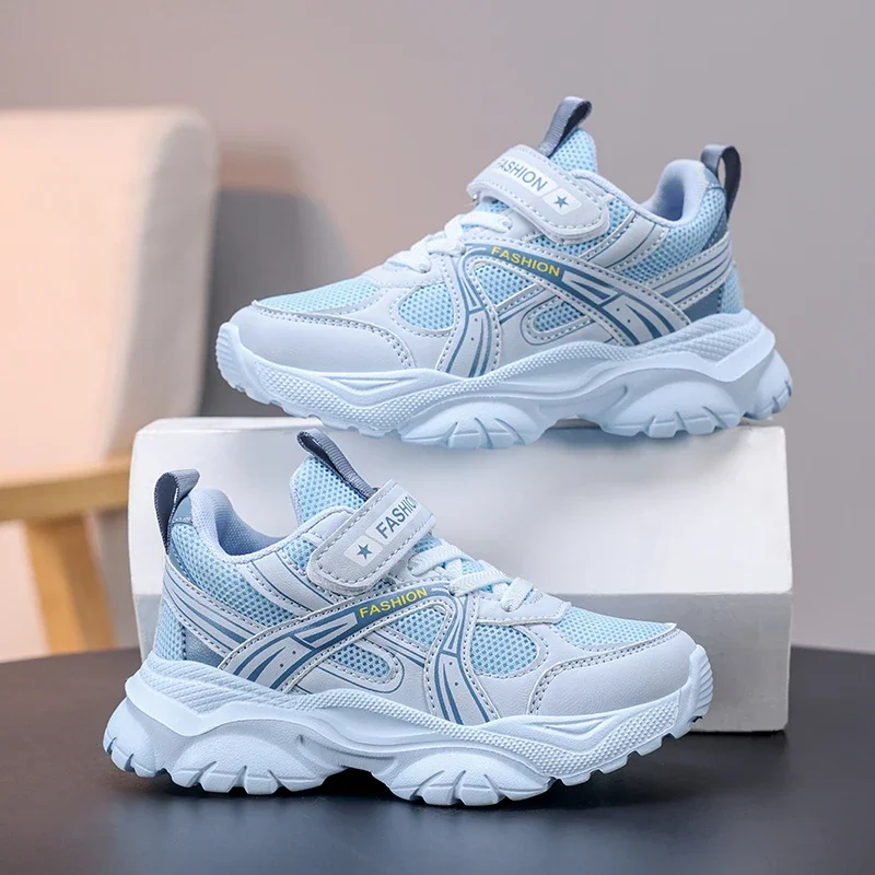 

Новые осенние детские дышащие легкие кроссовки для мальчиков, детская школьная спортивная обувь с нескользящей подошвой, прогулочная обувь для малышей