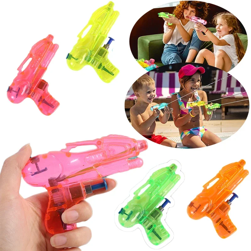 1/2/3/4pcs Children\'s Water Gun Toys Mini Transparent Squirt WaterGuns Kids Summer Outdoor Fight Beach Pool Game Blaster Toy