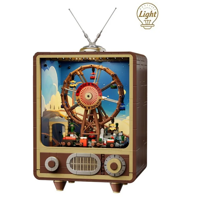 

2715pcs Retro Dream Ferris Wheel TV H1005 Building Blocks Set DIY Bricks Assembly Educational Toy for Kids And Adults