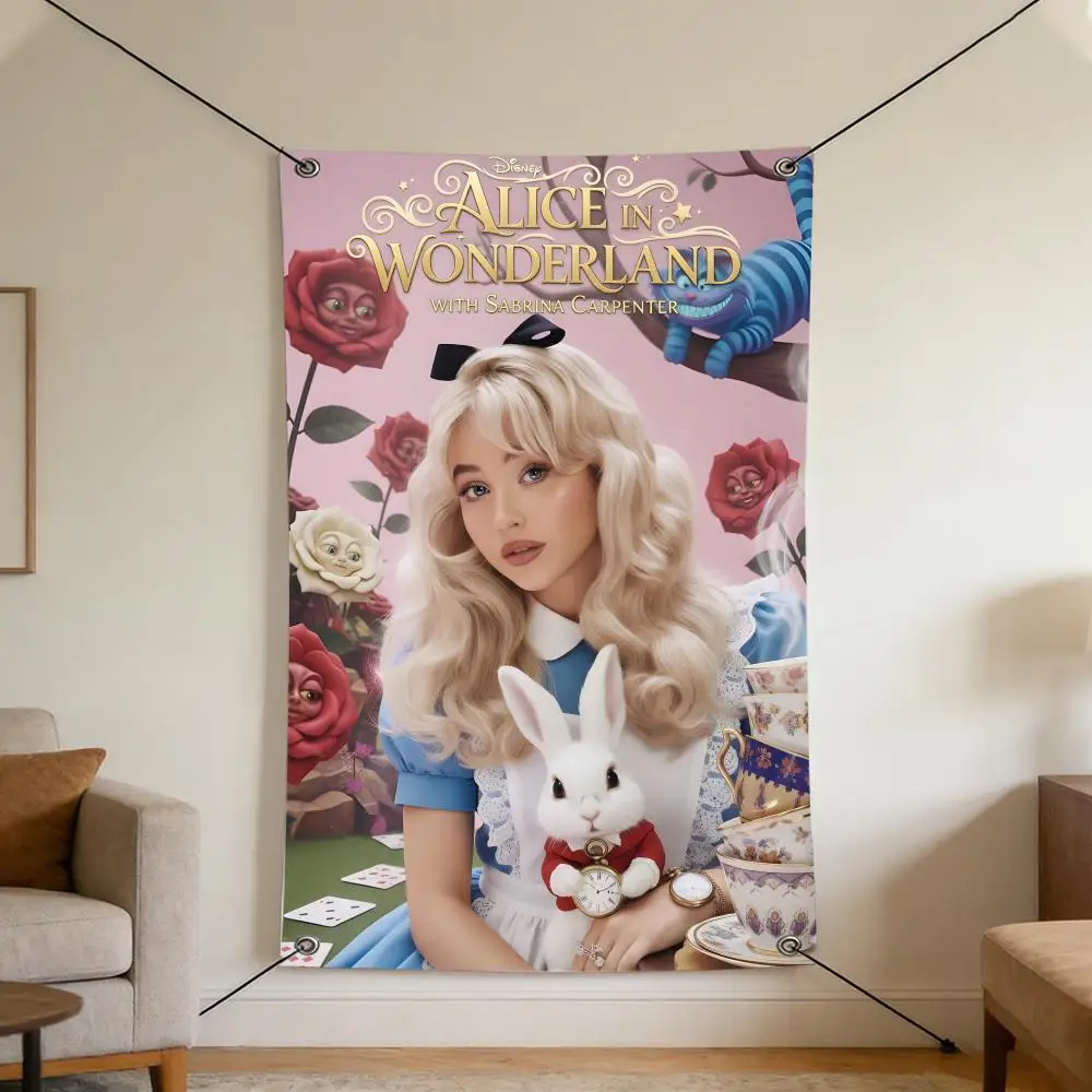 Music - S-Sabrinas C-Carpenters Flags Cozy Home Flag 4 Grommets Anti-Wrinkle Waterproo  Indoor