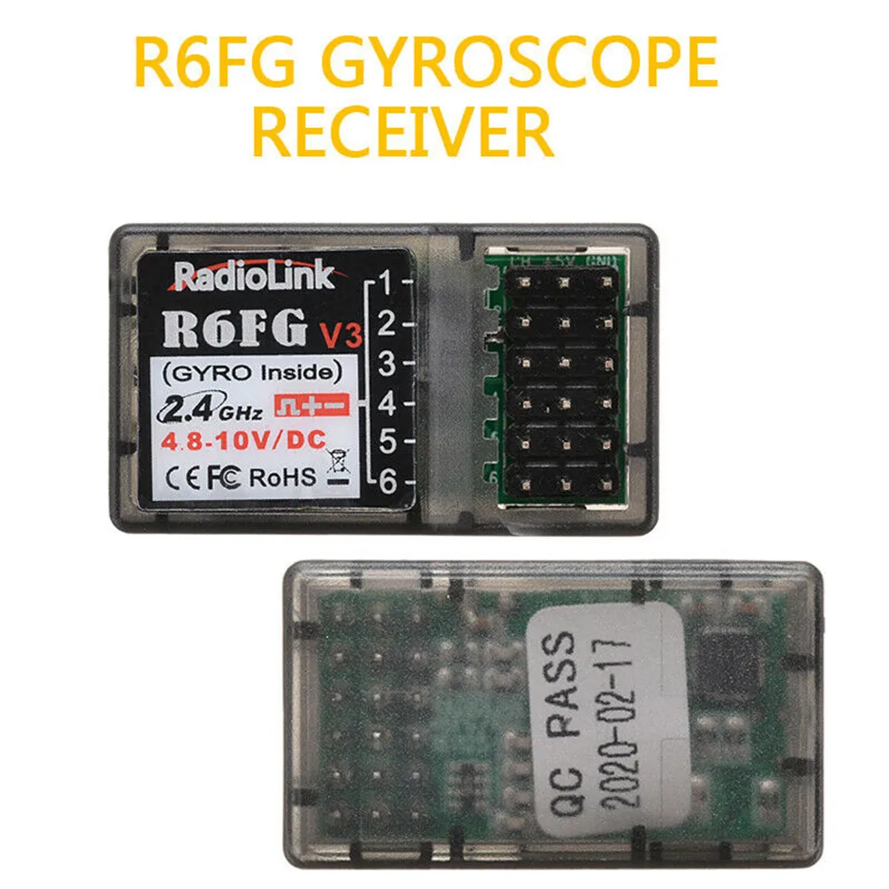 

Radiolink R6FG RC Receiver 2.4Ghz 6 Channel for Radiolink RC6GS RC4GS RC4G RC3S T8FB Radio Transmitter Remote Controller RC Car