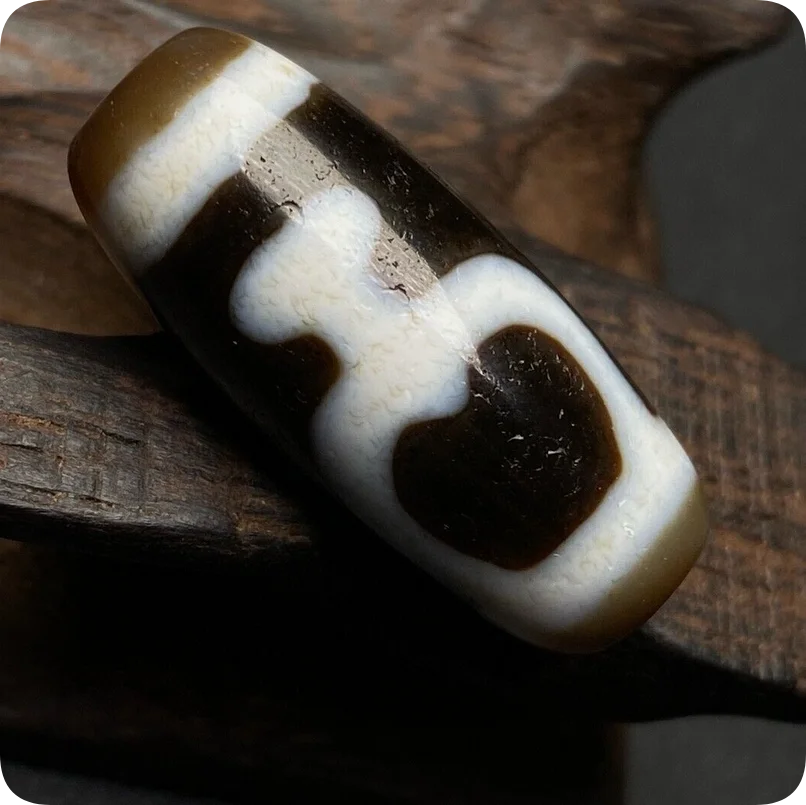 Power Energy Tibetan Old Oily Agate DZi *Aquarius* Bead Pendant 27mm K1224