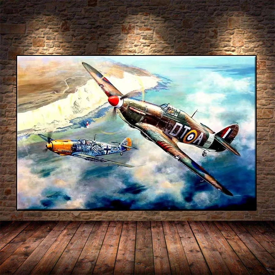 Diamond Painting Aerial Aircraft And Fighter Jet Scenery Cross Stitch Diamond Mosaic Picture Embroidery Handicraft