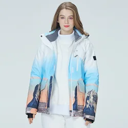 Chaquetas de esquí de Invierno para mujer, abrigos cálidos a prueba de viento, impermeables, para snowboard, para deportes al aire libre, a la moda