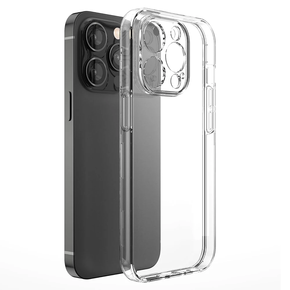 Phone Silicone Soft Case For iPhone 16 15 14 13 12 11 Pro Max Plus Mini Ultra Thin Transparent Cover Clear Shell TPU Shockproof