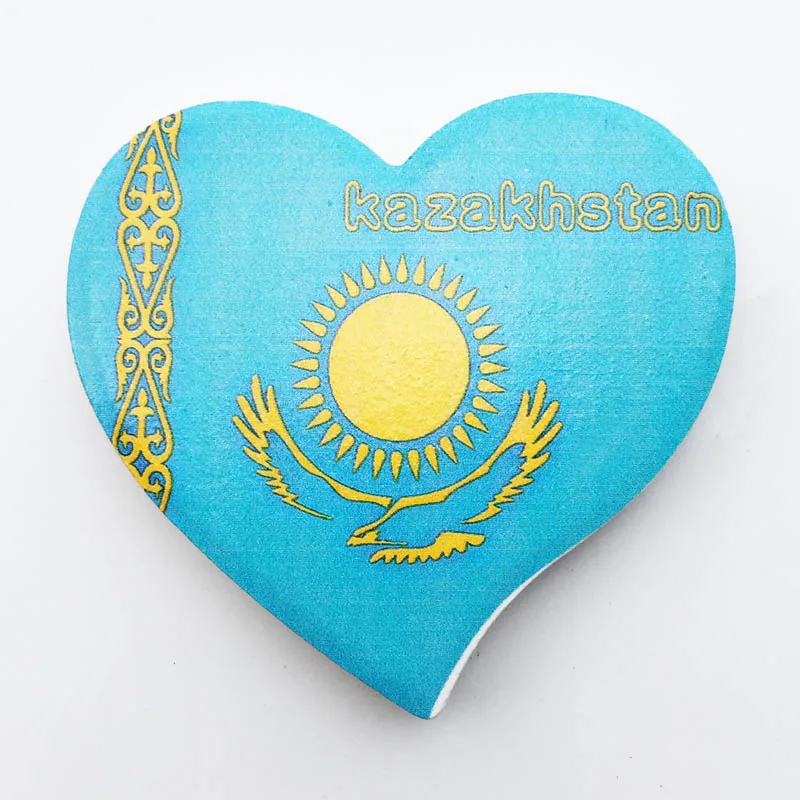 Kazakhstan Fridge Magnets Travelling Souvenirs National Flag Fridge Stickers Wedding Gifts Photo Wall Magnetic Stickers