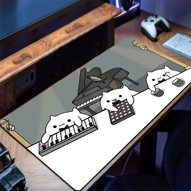 

Custom Play Mat Game Cartoon Cat Mousepad Computer Anime Kawaii Mouse Pad Non-Slip Natural Rubber Carpet Desktop Keyboard Pad