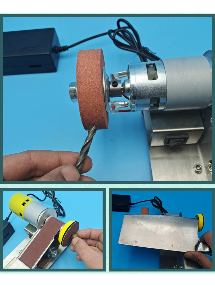 جديد Mni حزام ساندر طاحونة 220 فولت طاحونة صغيرة لتقوم بها بنفسك حزام ساندر الكهربائية الفرقة ماكينة الطحن شحذ آلة أدوات البولندية