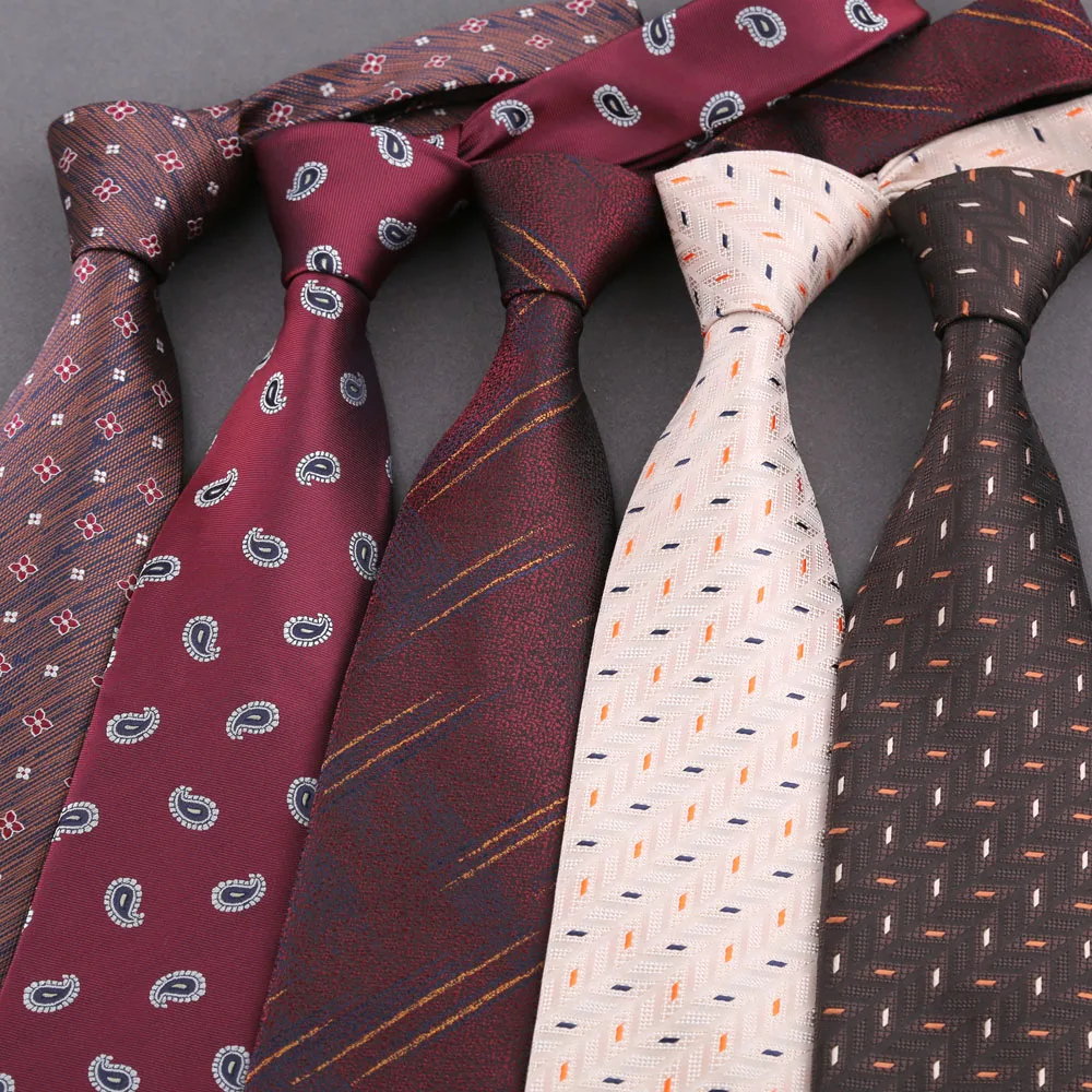

Man's Tie Gravatas Wholesale Woven Striped Dot Solid Necktie Wedding Accessories Man Fit Business Group Party Office Neck Ties