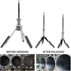 19-177mm Car Engine Cylinder Honing Tool Three-jaw Adjustable Cylinder Inner Diameter Grinder Hone for Grinding Holes Friction