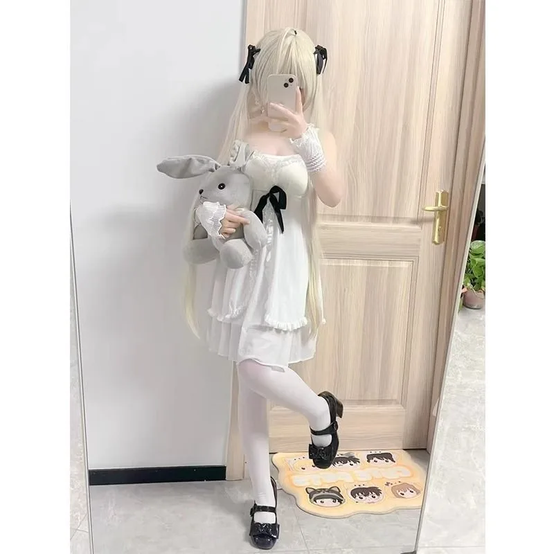 Anime Kasugano Sora Cosplay vestido blanco con tirantes lindos pijamas traje de juego de rol ropa de dormir para mujeres Fiesta Temática de Halloween