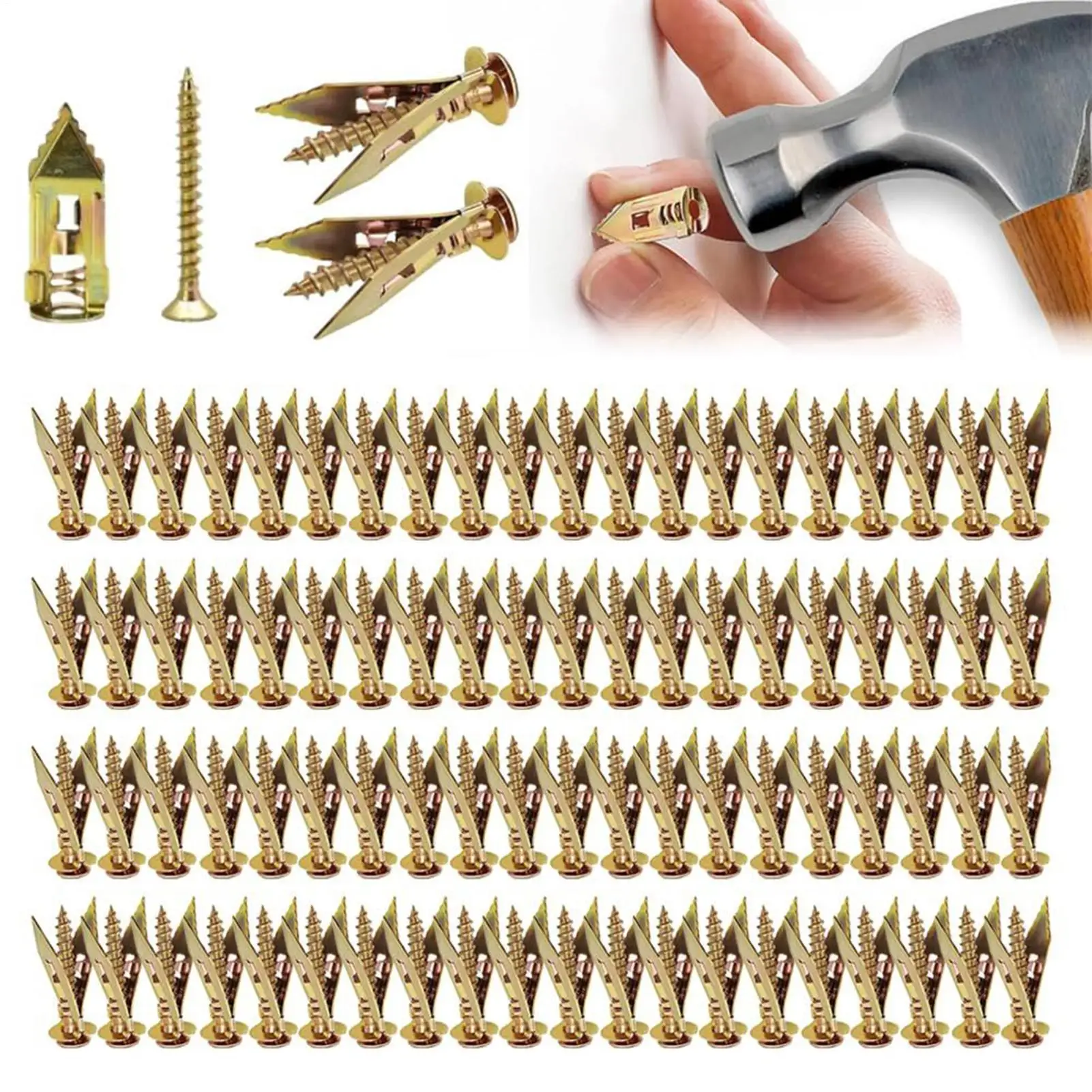 Self Drilling Drywall Screws 50 PCS Phosphate Metal Screws for Gypsum Board Wood Furniture Picture Frame Hanging Fasteners
