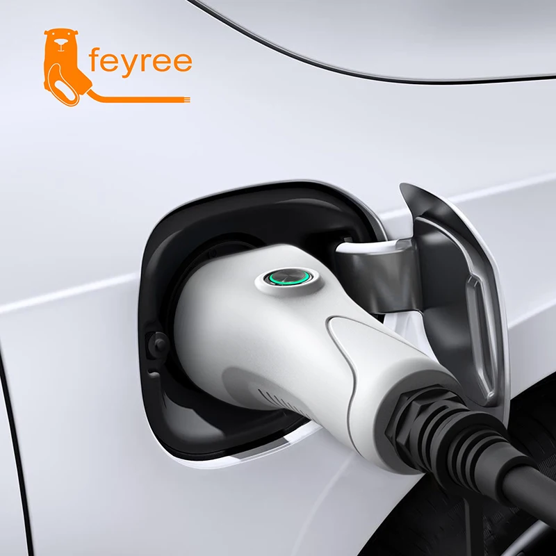 feyree V2L Cavo Spina di scarico laterale per auto elettrica Caricatore EV Type2 16A con presa UE Stazione di alimentazione esterna (versione