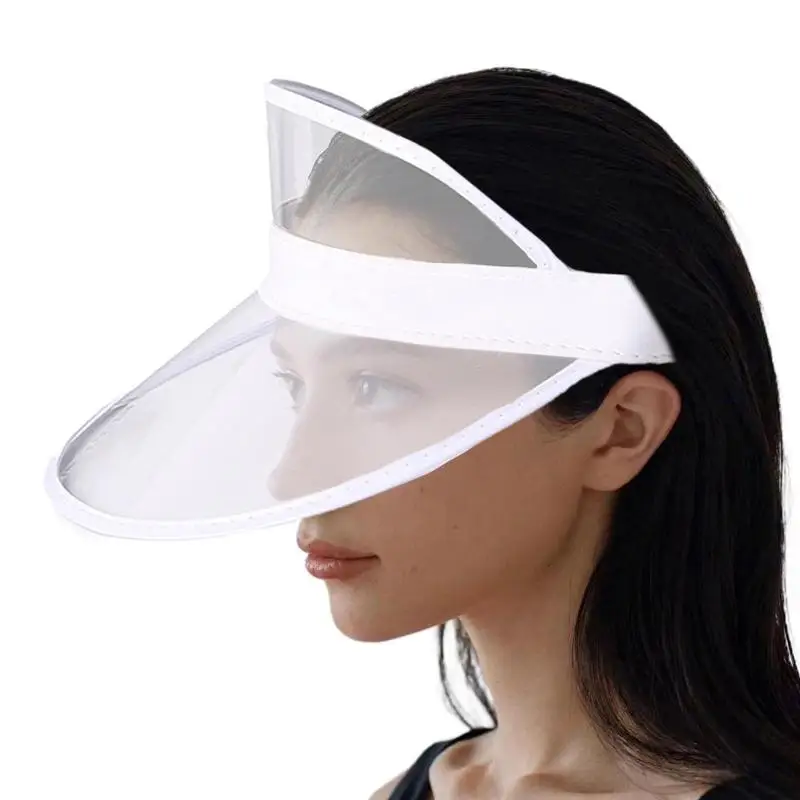 Fashion Summer Outdoor Sports Sun Protection Cap Unisex Clear Visor Hat PVC Sunshade Hat UV Protection Hat