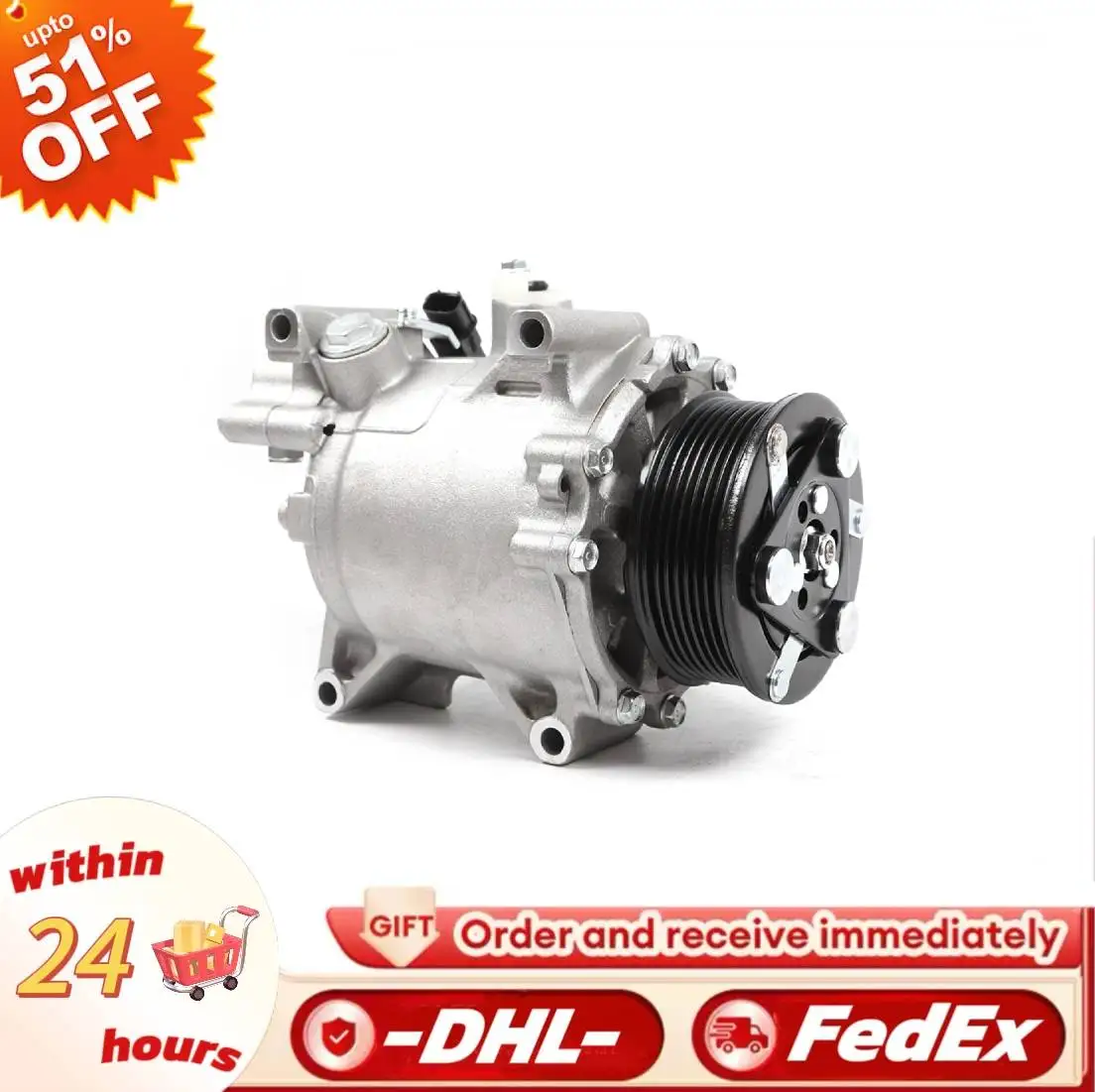

A/C AC Compressor with Clutch For 2006-2011 Honda Civic / Acura CSX 2.0L CO 4919AC